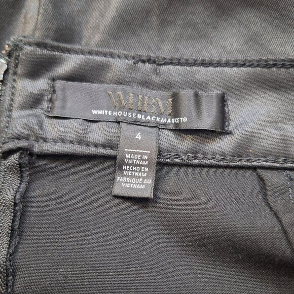 Faux leather black lace mini skirt size 4 goth - Picture 3 of 5